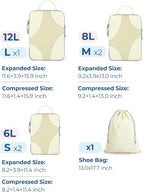 BAGSMART Compression Packing Cubes for Travel, Compressible Luggage Organizer for Cruise Ship, Lightweight Travel Essentials 