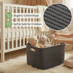 JMvicyroam Woven Blanket Basket,65L Large Storage Bin for Blankets Toys Clothes,Decorative Rope Basket for Living Room Bedroo