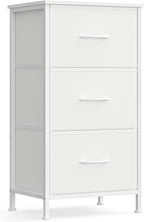 SONGMICS Dresser for Bedroom, Chest of Drawers, Steel, MDF, 3 Non-Woven Fabric Drawers, Storage Organizer Unit, Closet, Entry