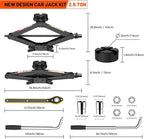 IMAYCC Car Jack Kit 2.5 Ton, Universal Scissor Car Jack, Portable Tire Changing Kit for Car SUV MPV
