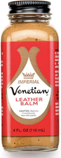 Venetian Imperial Leather Balm - Leather Conditioner for Shoes, Boots, Bags, Couches, & More- 4oz- Light Brown