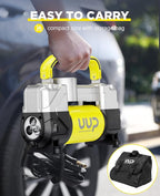 Tire Inflator Air Compressor, 150PSI 12V DC Double Cylinders Heavy Duty Portable Air Pump w/Emergency LED Light for Truck, SUV, Car, RV