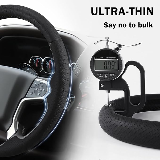 Steering Wheel Cover for Chevy Silverado 1500 2014-2018/2500 2500HD 3500 3500HD 2015-2019/ 4500HD 5500HD 6500HD 2019-2024/ Suburban Tahoe 2015-2020/ Colorado 2015-2022/ Traverse 2018-2023 Chevrolet
