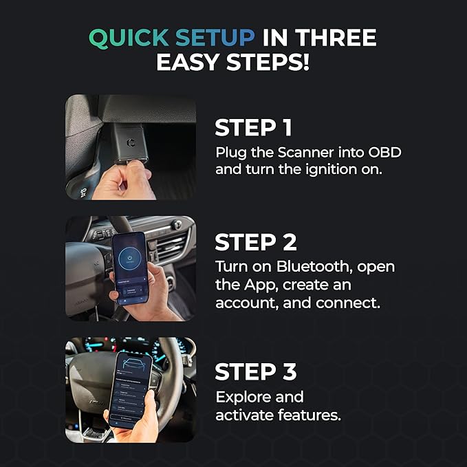 Carista EVO - Bluetooth OBD2 Scanner - Car Diagnostic Tool & Code Reader with Access to Diagnostics, Customizations, Service