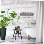2pcs Metal Wire Wall Mount Baskets Grid Wall Storage Basket for Office Kitchen Bathroom
