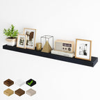 Fun Memories 55 Inch Fireplace Mantel Shelf -Long Floating Shelf, Wall Mounted Farmhouse Display Shelf with Invisible Heavy D
