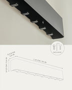 Kazai.® Coat Rack Wall Mount with Shelf 'Tone' | Modern Design Coat Hanger with Hidden Hooks and Storage | Hat Rack with Shel