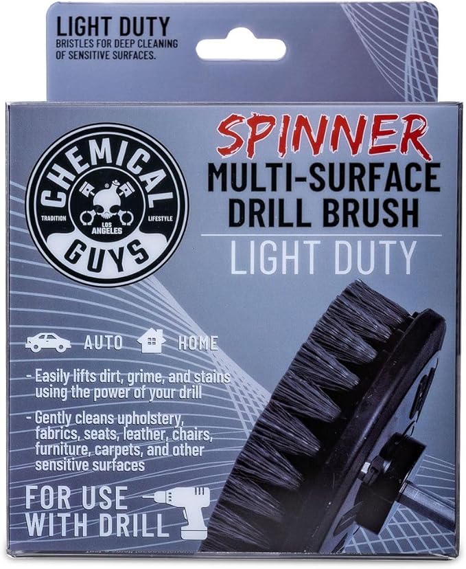 Chemical Guys ACC506 Light Duty Spinner Multi-Surface Drill Brush Attachment (Fits Any Standard Drill - Power Scrubber Remove