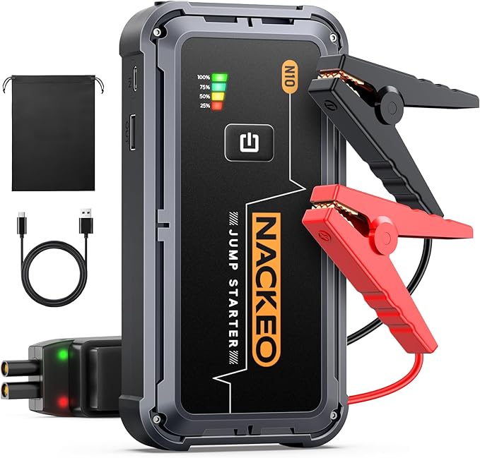 Portable Car Battery Jump Starter 5000A Car Jump Starter Battery Pack (9.0L Gas/8.5L Diesel), 12V Jump Box Car Battery