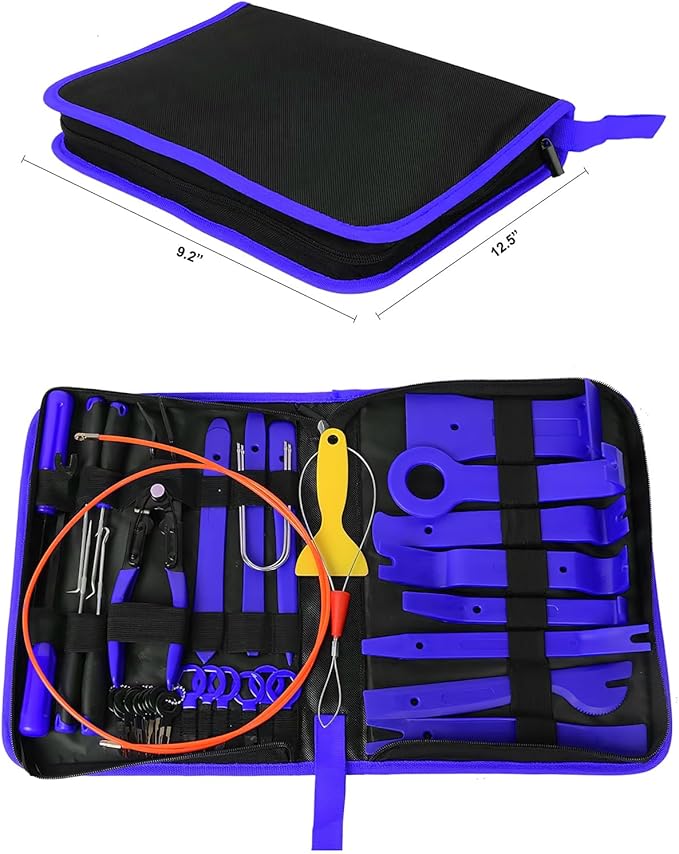 GOOACC 40Pcs Trim Removal Tool,Auto Terminal Removal Key Tool,Auto Clip Pliers Stereo Removal Tools,Car Upholstery Repair Rem