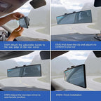 Broadway Rear view Mirror Wide Angle Panoramic Anti Glare Blindspot Accessories Universal Interior Car Convex Mirror for Car SUV Trucks Blue