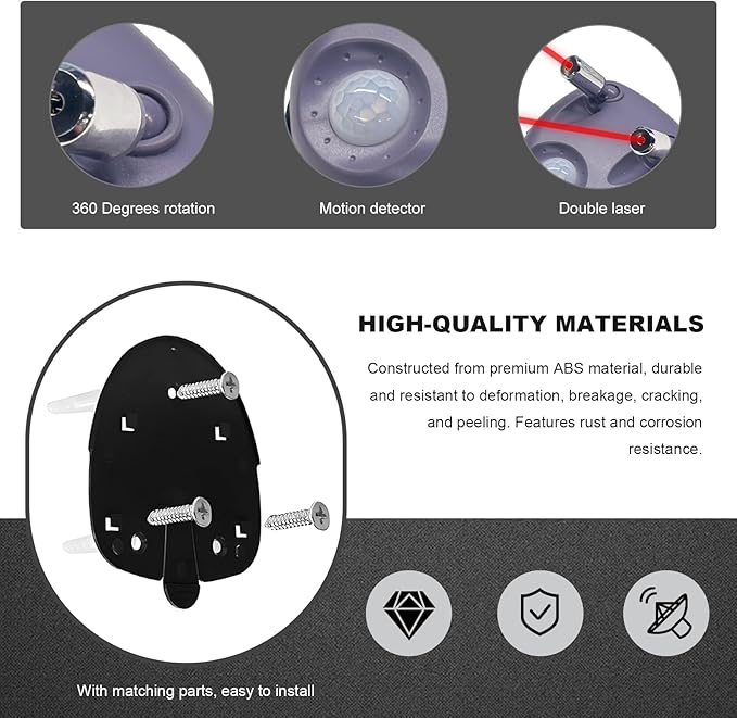 Dual Laser Garage Assist Parking Guide, 360 Degree Adjustable Laser Head Guide Sensor with AC Adapter, Motion Activated Park Right Assistance Stop Indicator for Car SUV Truck