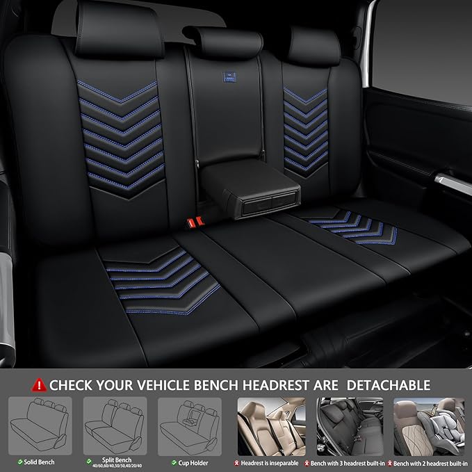 CAR PASS 3D Foam Faux Leather Car Seat Covers Full Set, Waterproof Leather Seat Cover for Cars, Luxury Universal Fit for SUV 