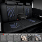 CAR PASS 3D Foam Faux Leather Car Seat Covers Full Set, Waterproof Leather Seat Cover for Cars, Luxury Universal Fit for SUV 