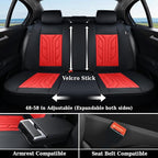 Coverado Car Seat Covers Full Set, Automotive Seat Covers Car Seat Protector Car Seat Cushion, Waterproof Leather Seat Covers
