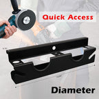 MUTUACTOR Power Tool Organizer,Heavy Duty 2 Bay Angle Grinder Stand Storage Rack,Quick Access Angle Grinder Rack,Anti-slip Po