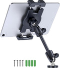 CreaDream Aluminum Tablet Mount for Truck, Tablet Holder for Car, Angle Adjustable with Drill Base, iPad Car Holder for Dashboard, Wall, Boat, Vehicle, Compatible with 4.7"-13" Tablets, iPads, Phones