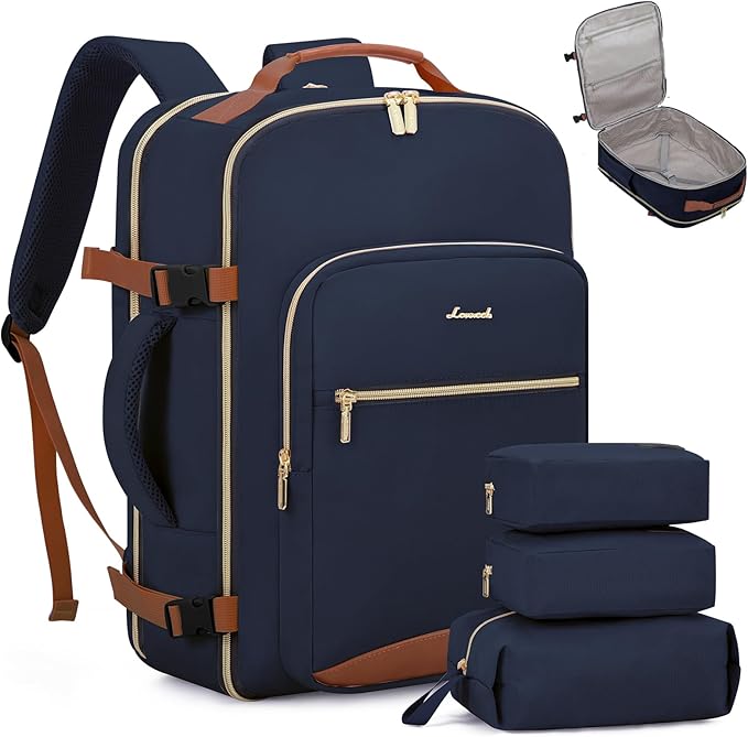 LOVEVOOK Travel Backpack for Women & Men 40L,Airline Approved Carry On Backpack Travel Essentials,TSA Carry on Luggage,Waterp