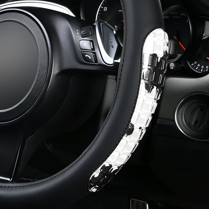 Flying Banner car Steering Wheel Cover Gel Massage Velvet Cool Warm Universal Size 15 inches SUV Truck Anti Slip Odorless Sum