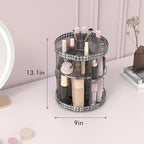 Rotating Makeup Organizer, 360° Spinning Skincare Organizers, Adjustable Layer Cosmetic Storage Lazy Susan Makeup Organizers 