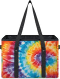 Reusable Grocery Bags Heavy Duty Shopping Bags Foldable Large Tote Bags with Long Handles & Hard Bottom