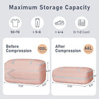 DIMJ Large Comforter Storage Bag with Handls, 100L Washable Blanket Storage, Compression Packing Totes Moving Bags With Zippe