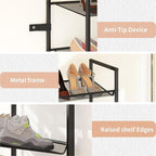 8 Tier Shoe Rack, Tall Metal Shoe Storage with Adjustable Shelves, Holds 16-20 Pairs, Stackable Shoe Stand for Garage Hallway