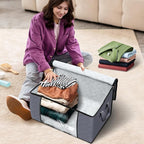 Fab totes Storage Bags,Clothes Blanket Storage Bins Foldable Closet Organizers with Reinforced Handle for Home Dorm Storage a