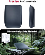 for 2023~2026 Chevy Colorado& GMC Canyon 2-in-1 Silicone Center Console Armrest Cover& Armrest Hidden Privacy Tray - [OEM Design& Friendly Liquid Silicone Rubber] - Thin Black