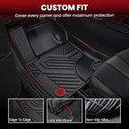 LASFIT Floor Mats and Cargo Liner for Ford Escape Gasoline 2020-2025 2026 (NOT for Hybrid Models) All Weather Protector TPE Custom Fit Car Floor Liners, 1st & 2nd Row & Trunk Set, 4PCS Black