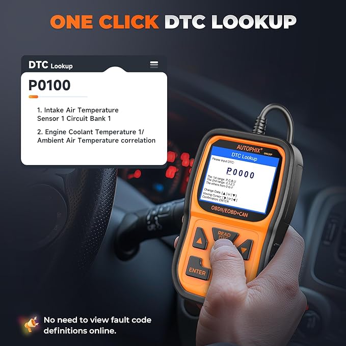 AUTOPHIX OM126P OBD2 Scanner, Check Engine Light Code Reader, Car Code Scanner for Automotive Diagnostic, Read & Clear Fault