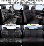 Coverado Car Seat Covers Full Set Faux Leather-Custom Fit Chevy Silverado/GMC Sierra (2007-2013 & 2019-2026 1500, 2020-2026 2