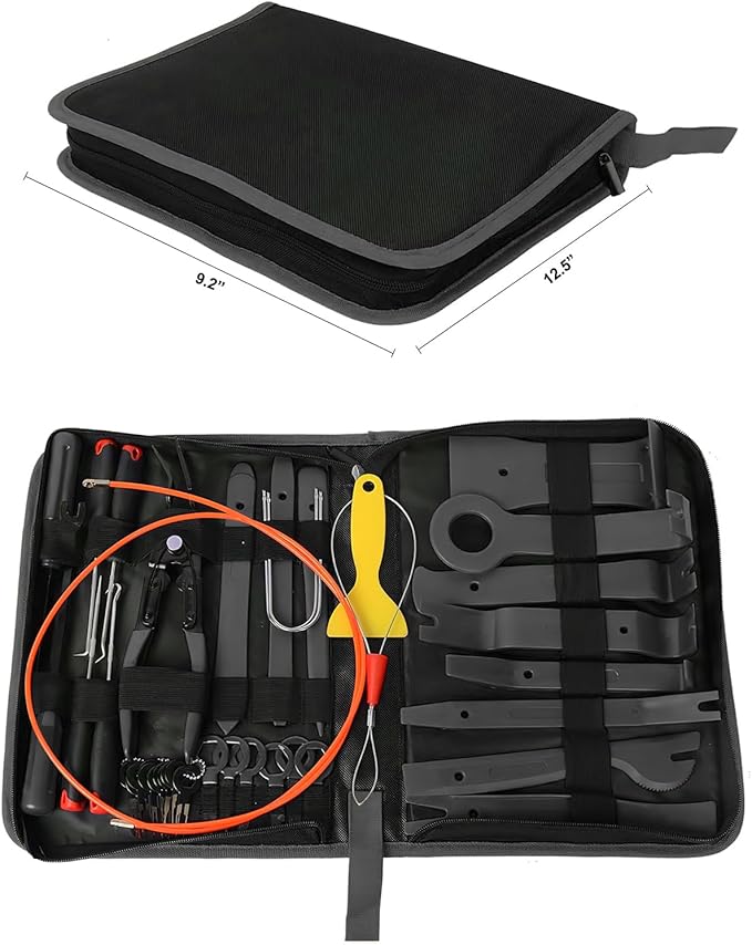 GOOACC 40Pcs Trim Removal Tool,Auto Terminal Removal Key Tool,Auto Clip Pliers Stereo Removal Tools,Car Upholstery Repair Rem