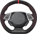 MEWANT Hand Stitch Car Steering Wheel Protector Wrap Cover for Chevrolet Camaro 2017-2022 Steering Wheel Accessories