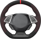 MEWANT Hand Stitch Car Steering Wheel Protector Wrap Cover for Chevrolet Camaro 2017-2022 Steering Wheel Accessories