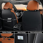 Coverado Car Seat Cover, Front Seat Cover, 2PCS Car Seat Protector, Seat Covers for Cars, Breathable Faux Leather Car Seat Cu