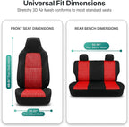 FH Group Automotive Full Car Seat Covers for SUV, Trucks, Sedan and More - Universal Fit Front High Back & Rear Solid Bench D