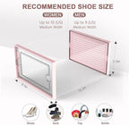 Kuject Shoe Organizers Storage Boxes for Closet, 12 Pack Clear Plastic Stackable Storage Bins with Lids, Under Bed Shoe Conta