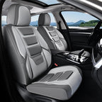 Coverado Car Seat Covers Full Set, Seat Covers for Cars, Front Seat Covers and Back Seat Cover Waterproof Leather Automotive 