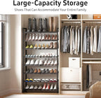 Shoe Rack, 8-Tier Metal Shoe Organizer, Tall Shoe Rack for Closet,entryway,Garage, with Adjustable Flat or Angled Shelves, 32