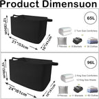 65L Large Blanket Basket,21"x16"x12" Rectangle Storage Bin with Handles,Woven Rope Laundry Basket for Toys, Clothes,Pillows,M