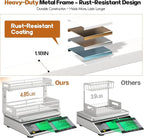 2-Pack 19"Deep Under Sink Organizer And Storage, 2-Tier L-Shaped Pull Out Cabinet Organizer with Upgraded Slide Rails, Height