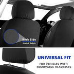 Foneso Car Seat Covers, 100% Breathable with Composite Sponge Inside, Airbag Compatible Universal Fit Accessories Auto for Ca