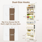 Mefirt Over The Door Organizer, 7 Tier Door Hanging Organizers with 7 Large Pockets 12 Side Pockets, Behind Door Storage Hang