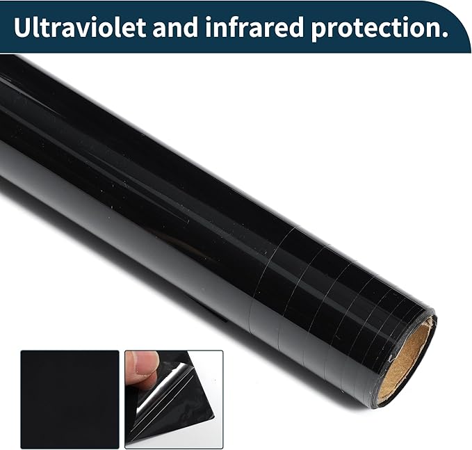 Motoforti Nano Ceramic Car Window Tint Film VLT 15% IRR 65% UVR 85% Black 5ft x 30inch Privacy Film 2mil PET 1 Pc