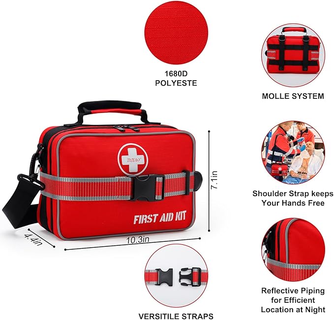 Comprehensive Premium 430 Piece Emergency First Aid Kit, Large Medical Kits for Home, Car, Camping, Travel, Hiking, Truck, Sp
