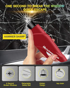 YONGMING Emergency Seatbelt Cutter, 3 in 1 Window Breaker Glass Breaker, Car Escape Tool Keychain with Tungsten Steel Safty H
