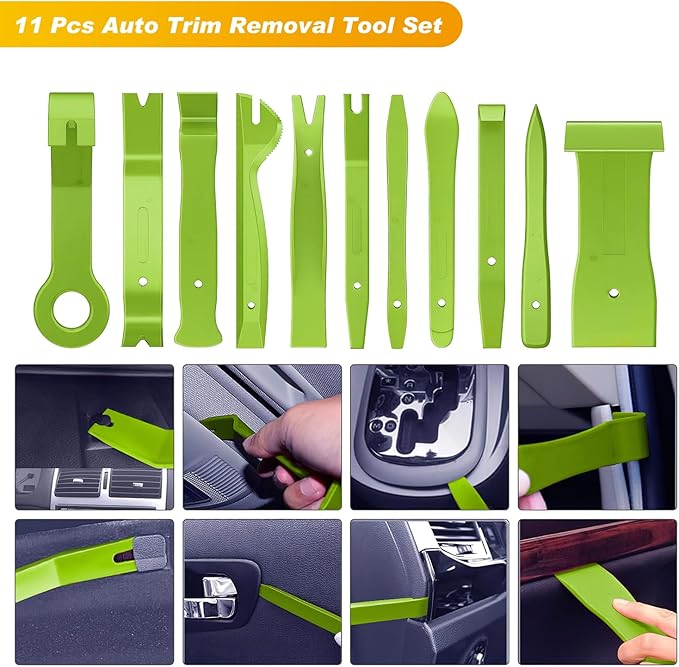 GOOACC 40Pcs Trim Removal Tool,Auto Terminal Removal Key Tool,Auto Clip Pliers Stereo Removal Tools,Car Upholstery Repair Rem