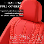 Coverado Car Seat Covers Full Set, Front Seat Cover and Back Seat Covers for Cars, Faux Leather Waterproof Seat Covers, Car S
