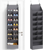 Lifewit 8 Tier Over the Door Shoe Organizer with 15 Large Deep Pockets, Fabric Hanging Shoes Shelf for Closet, Dorm Storage, 